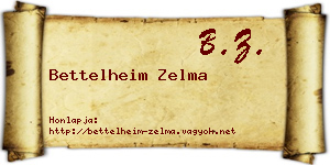 Bettelheim Zelma névjegykártya