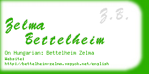 zelma bettelheim business card